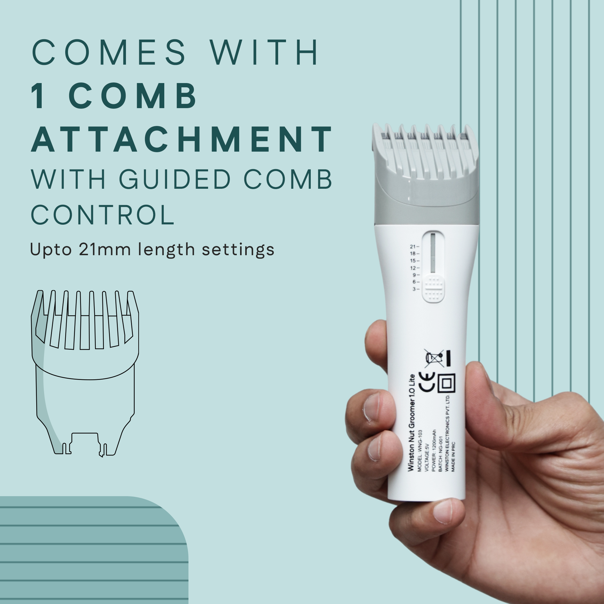 Nut Groomer 1.0 Lite With Comb Attachment