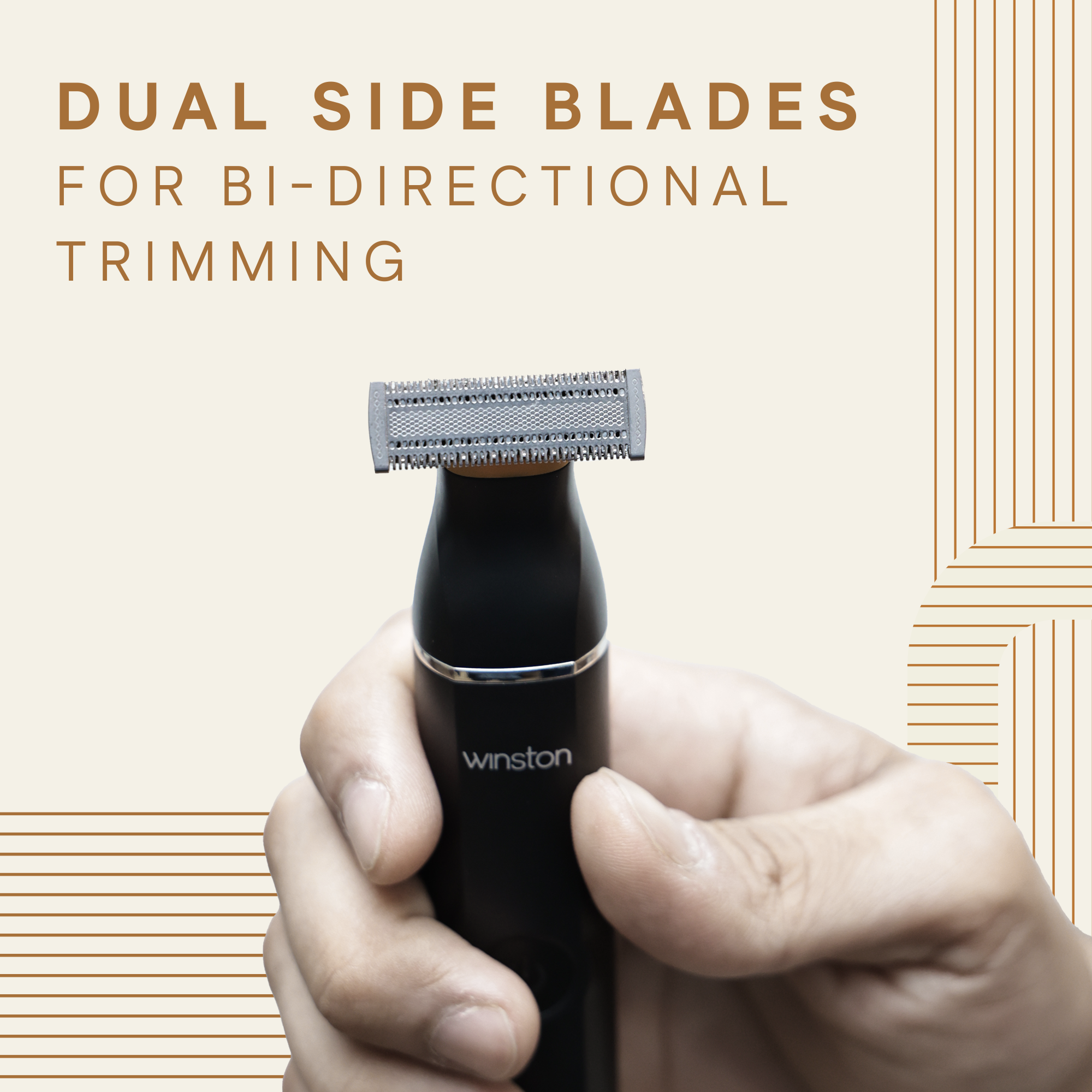 Dual Side Blades For Bi-Directional Trimming - All in One Blade Trimmer