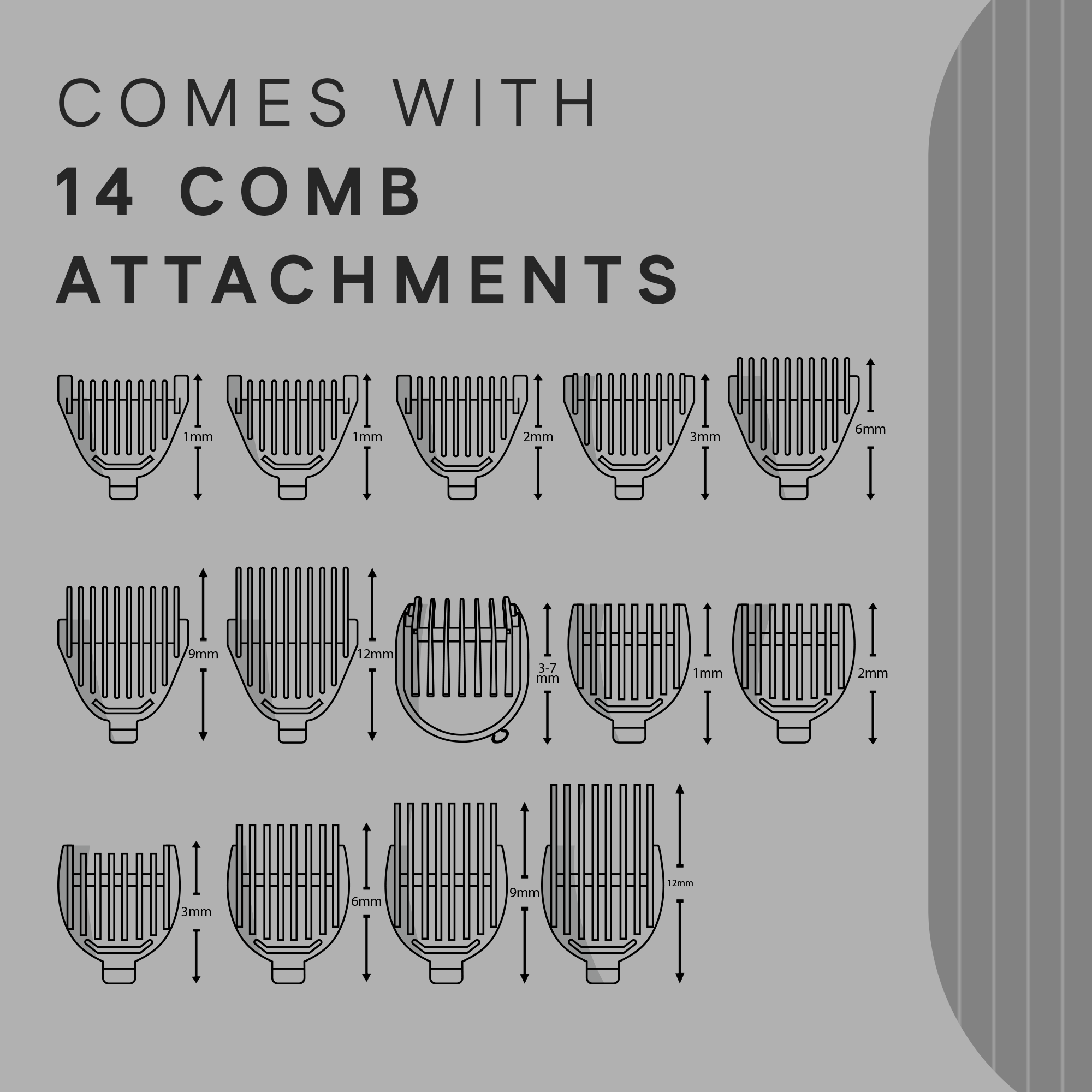 Groom Pro With 14 Comb Attachment's
