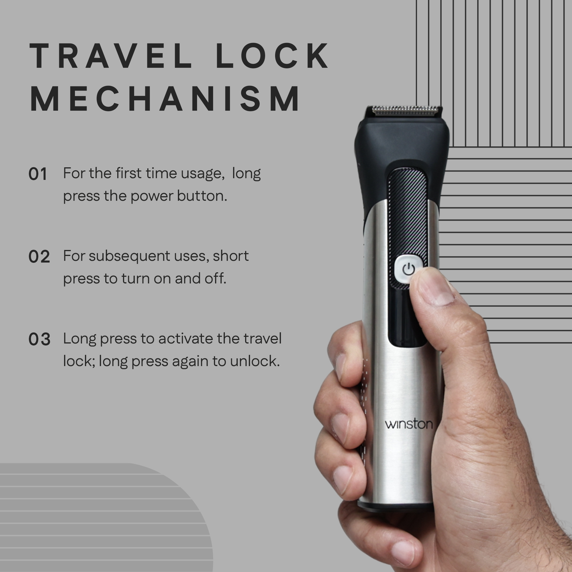 Groom Pro With Travel Lock Mechanism