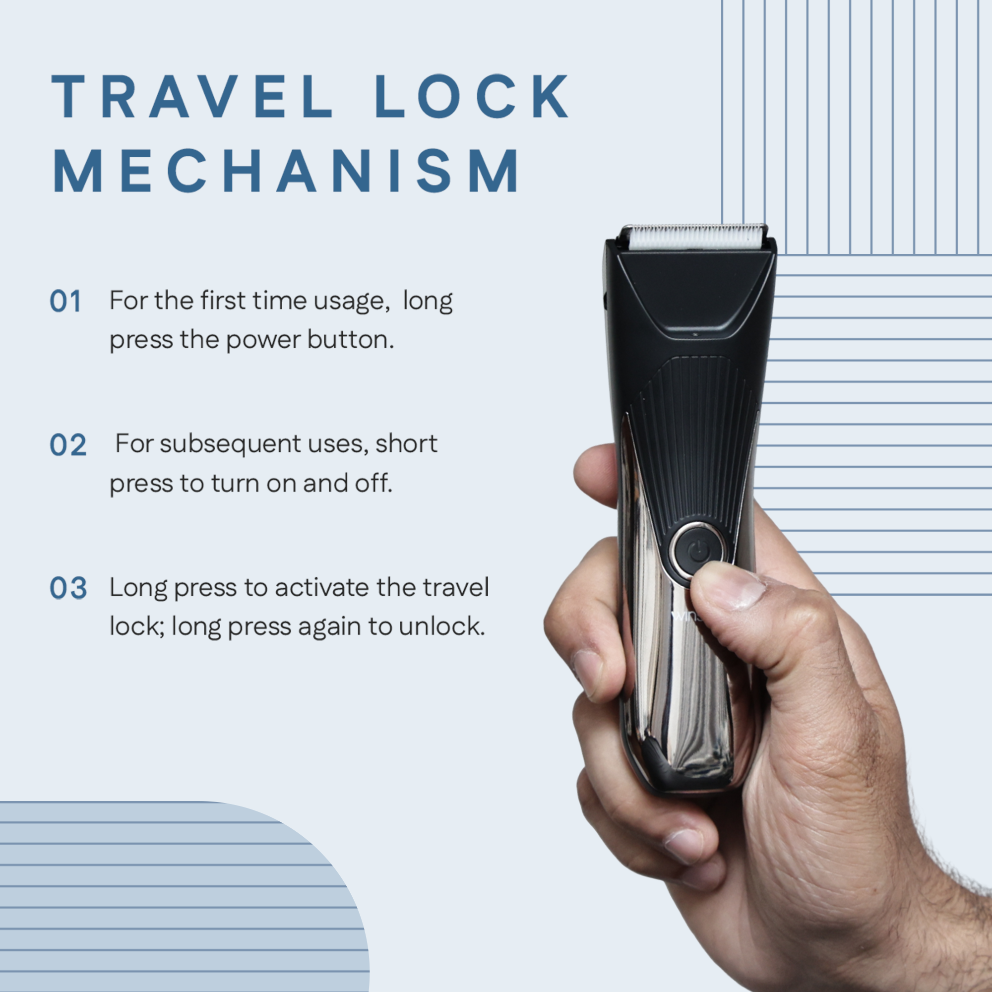 Nut Groomer 2.0 With Travel Lock Mechanism