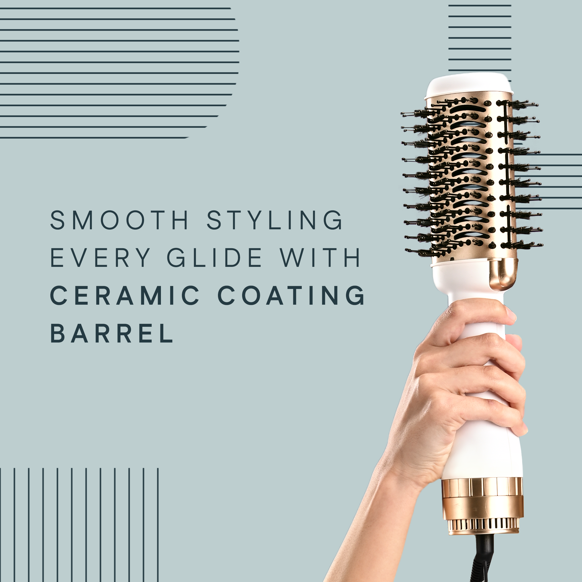 Blow Drying Brush With Ceramic Coating Barrel