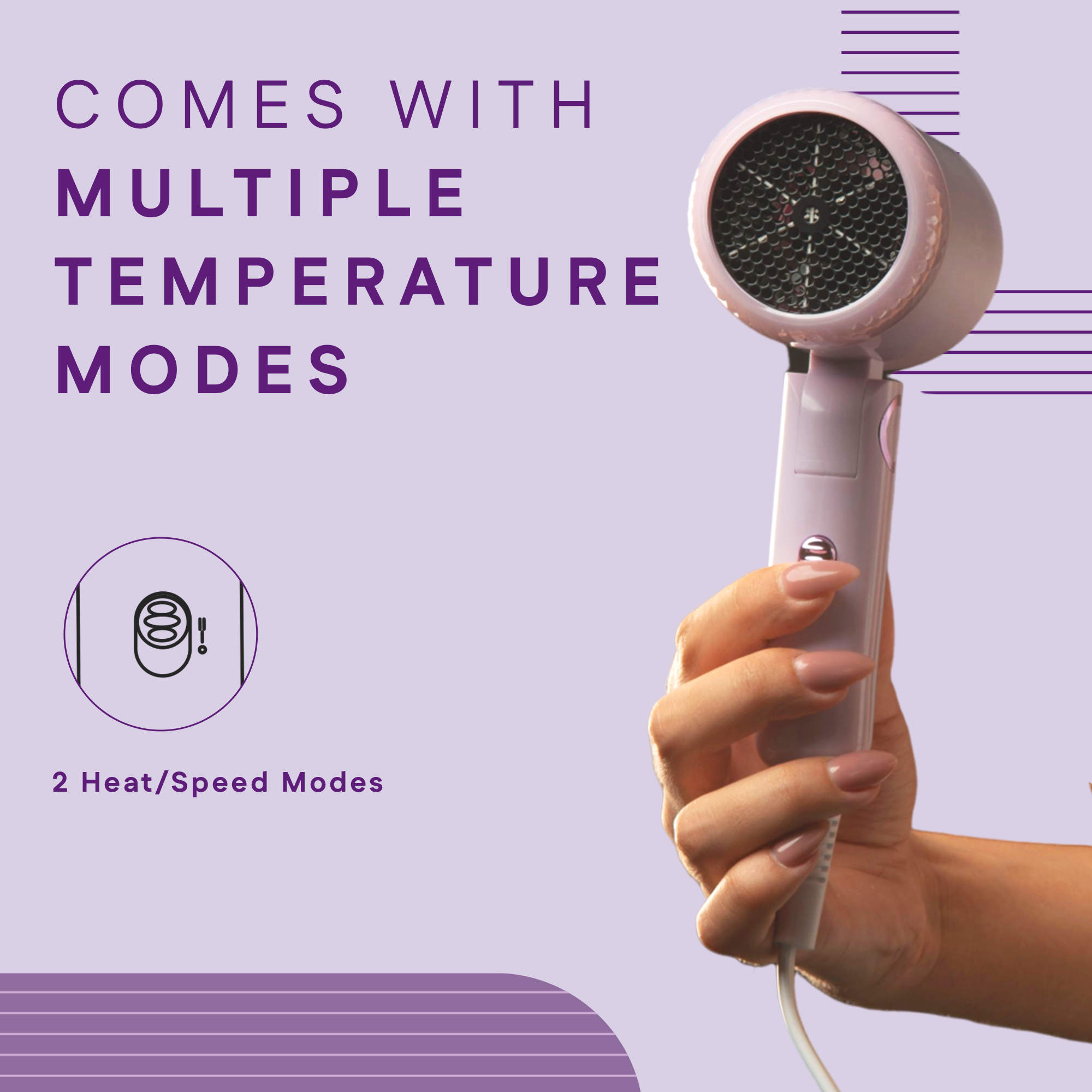 Hair Dryer 1200 Watt With Multiple Temperature Modes