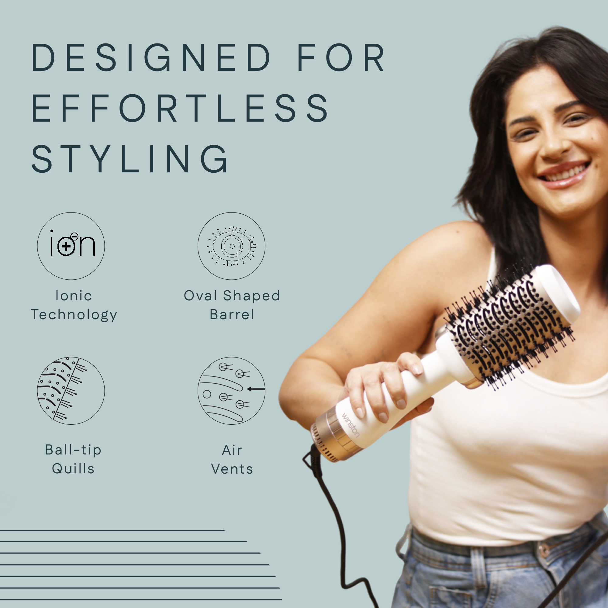 Blow Drying Brush For Effortless Styling