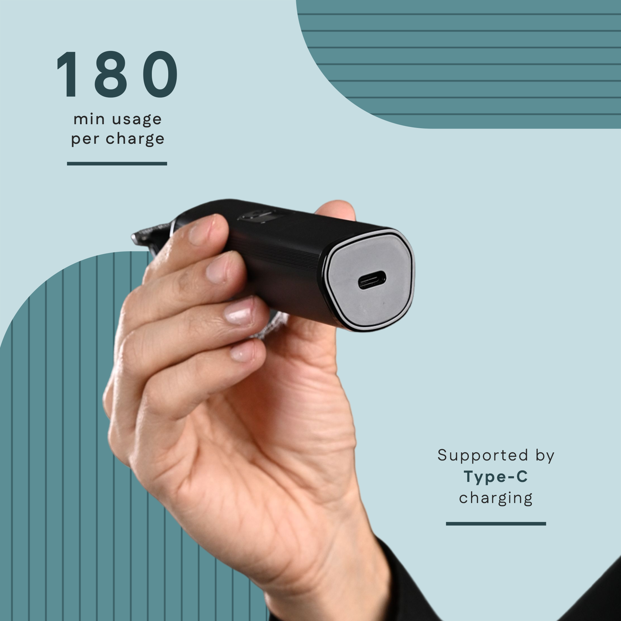 Groom 360 Supported By Type-C Charging