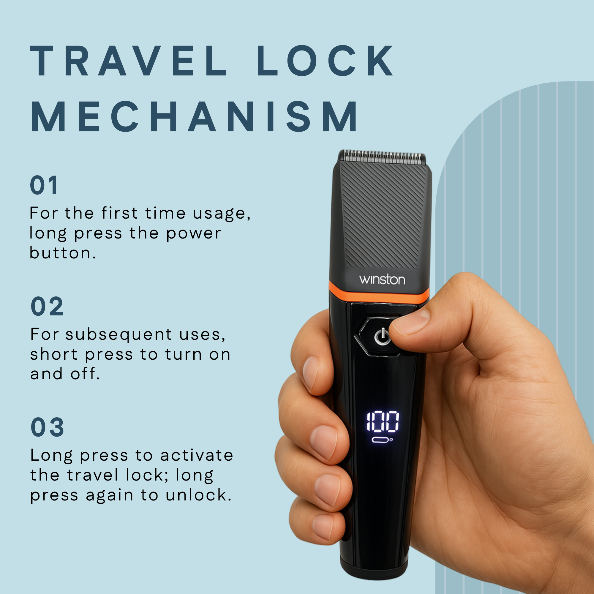 Groom Lite With Travel Lock Mechanism