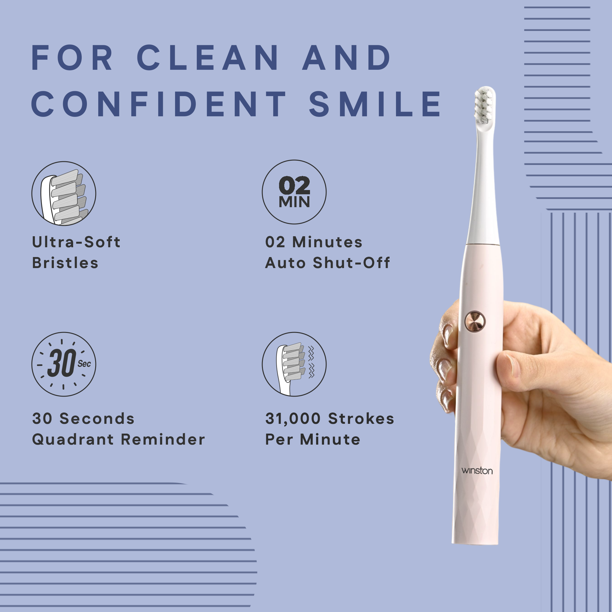 Super Sonic Electric Toothbrush For Confident Smile