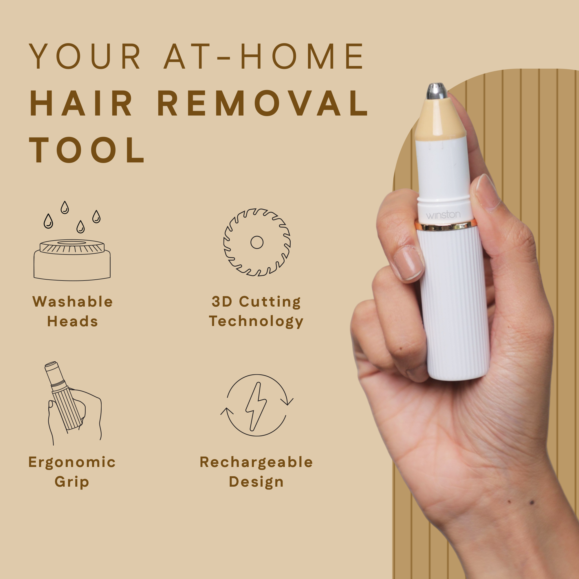2 in 1 Face and Eyebrow Trimmer - Hair Removal tool