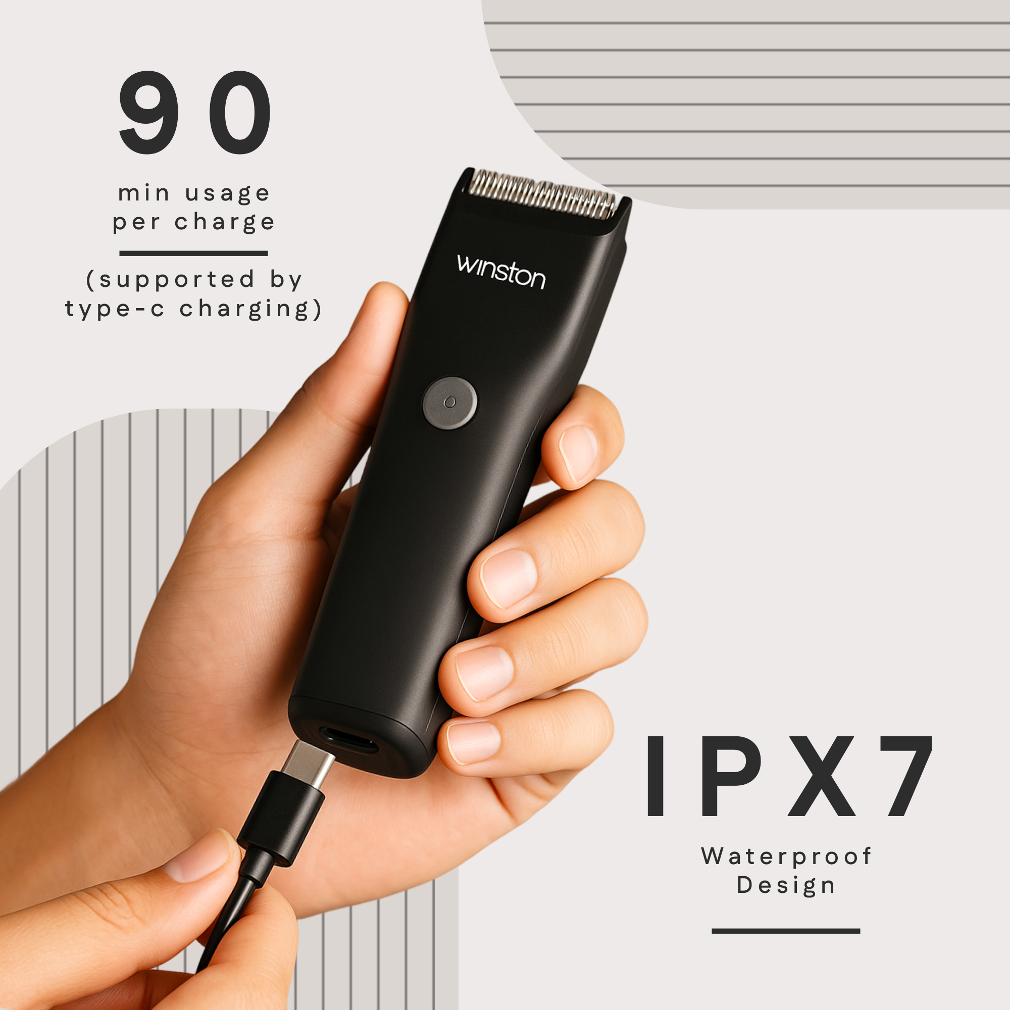Snipper Beard Trimmer With Type C Charging