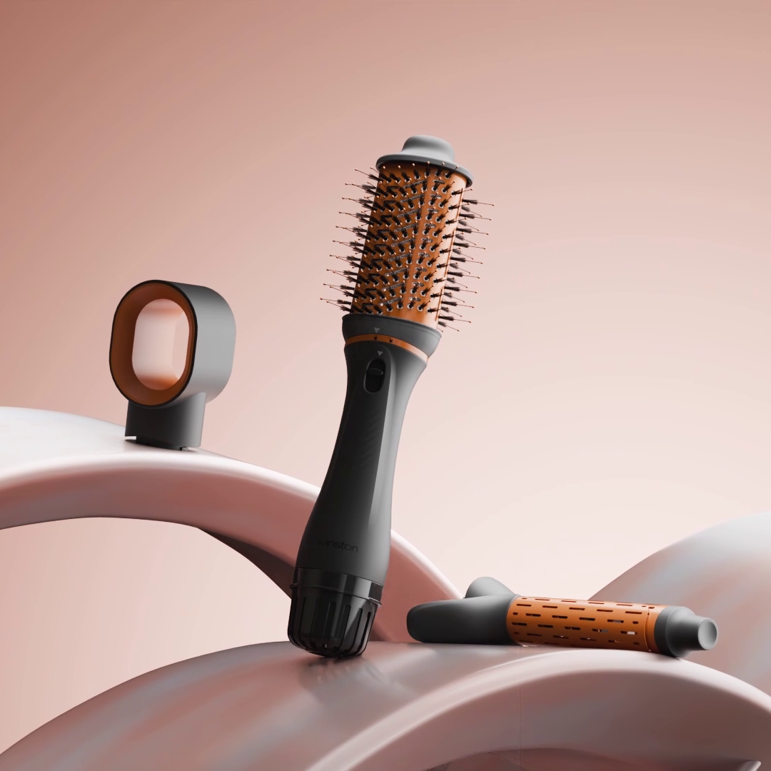 3 in1 Hair Blow Brush - Grey