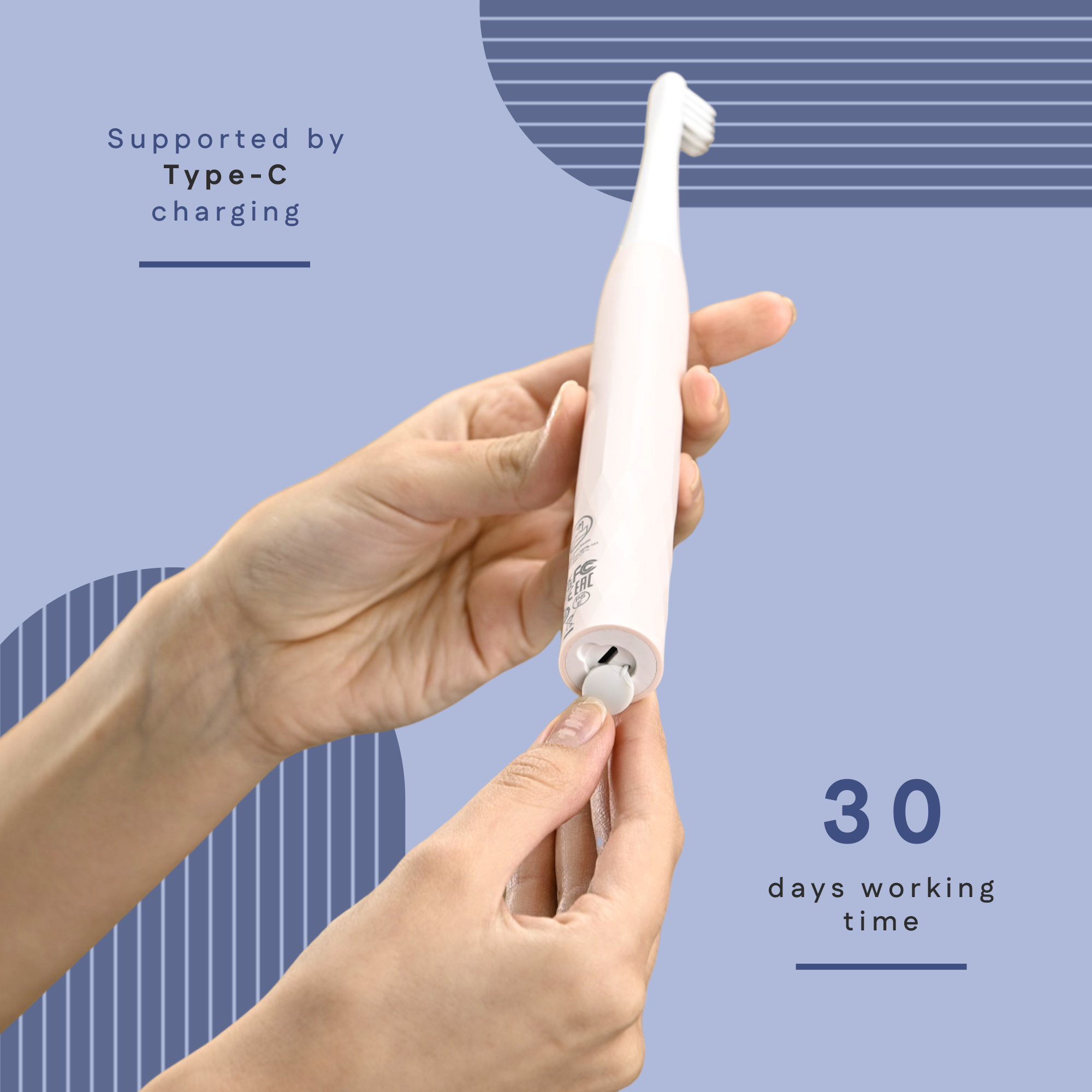 Super Sonic Electric Toothbrush With Type-C Charging