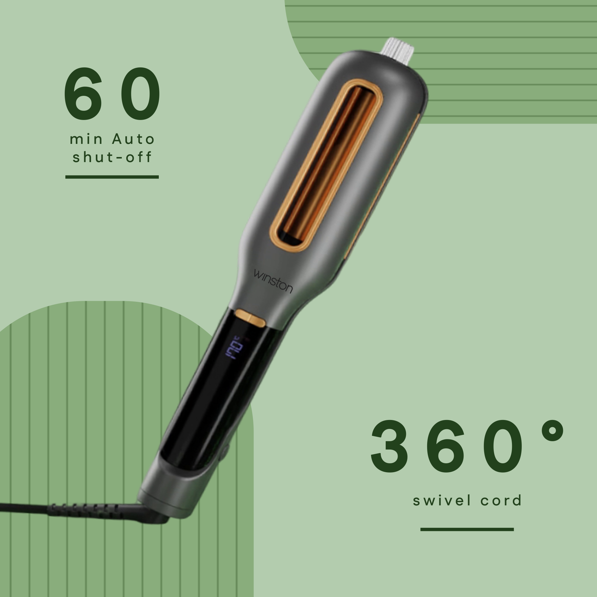 Hair Waver With 360 Swivel Cord
