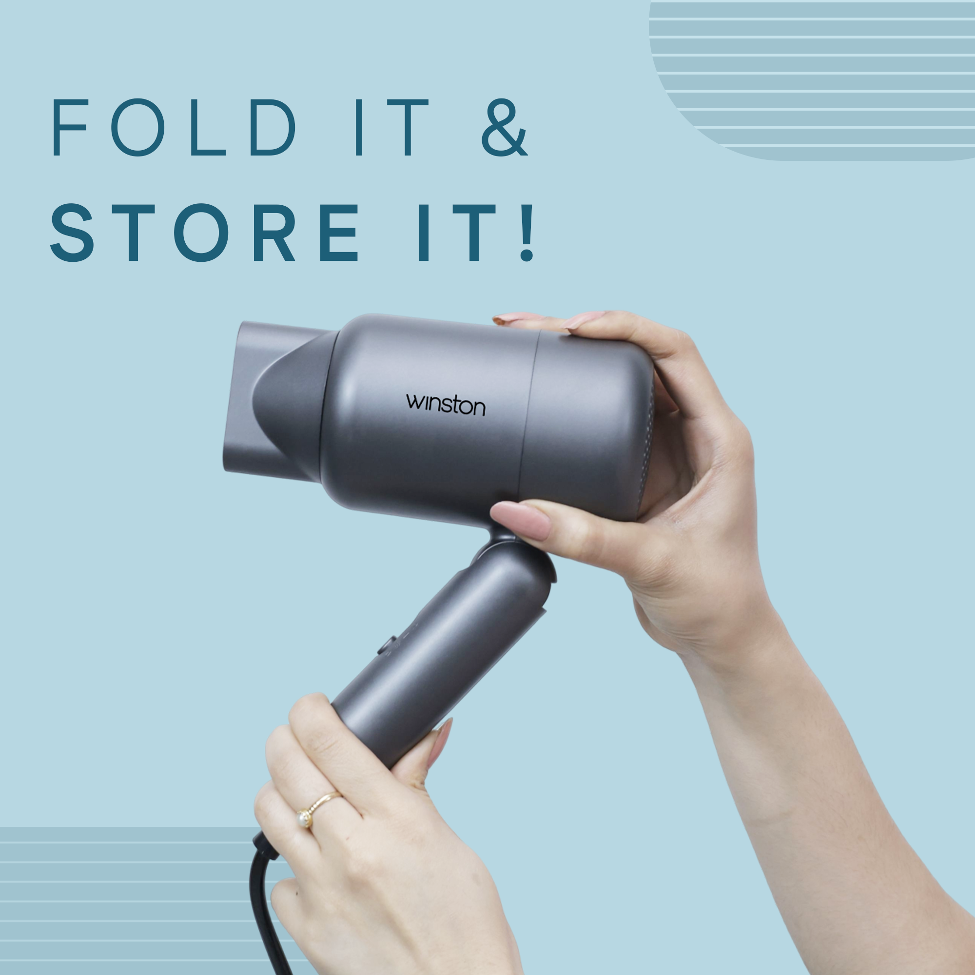Hair Dryer 1400 Watt - Fold It & Store It