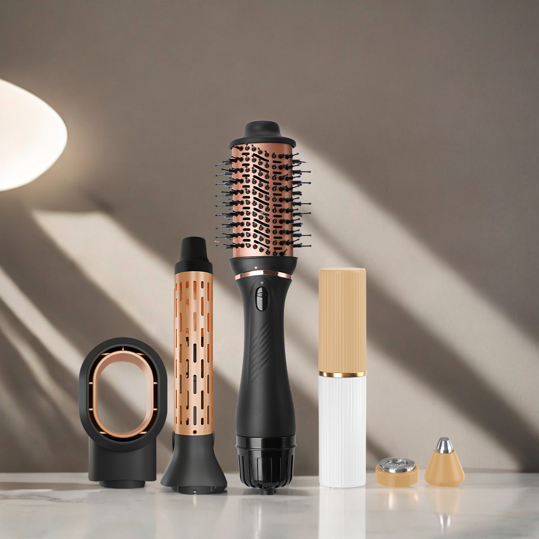 Grey - 3 In 1 Blow Brush & 2 in 1 Trimmer
