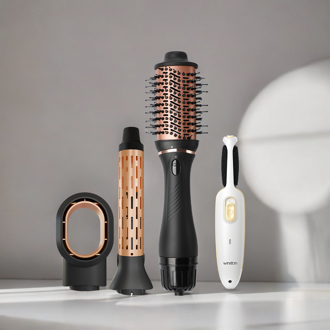 Grey - 3 in 1 Blow Brush & Callus Remover Combo