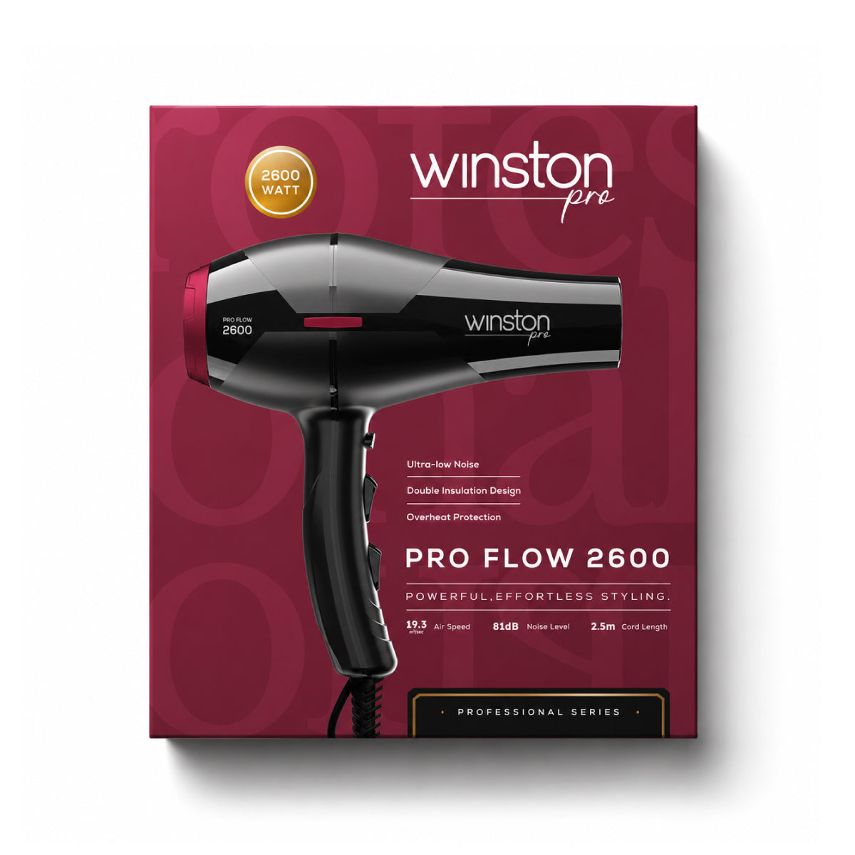 Winston Pro Flow Dryer 2600W | Precision Heat Control for Salon Performance