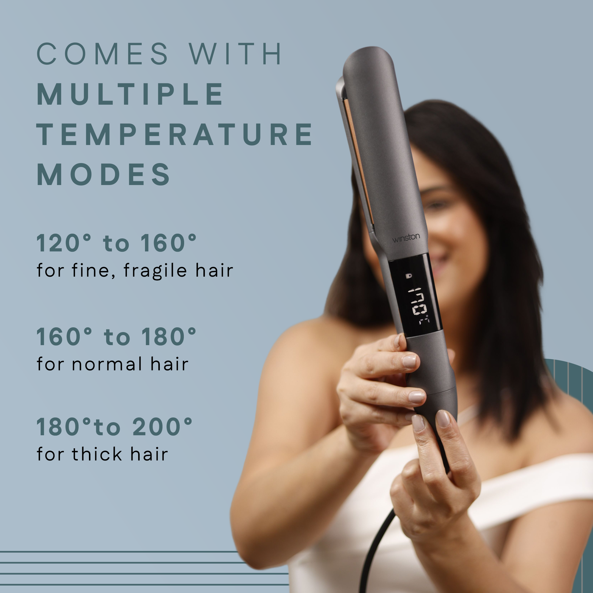 Hair Crimper With Multiple Temperature Modes