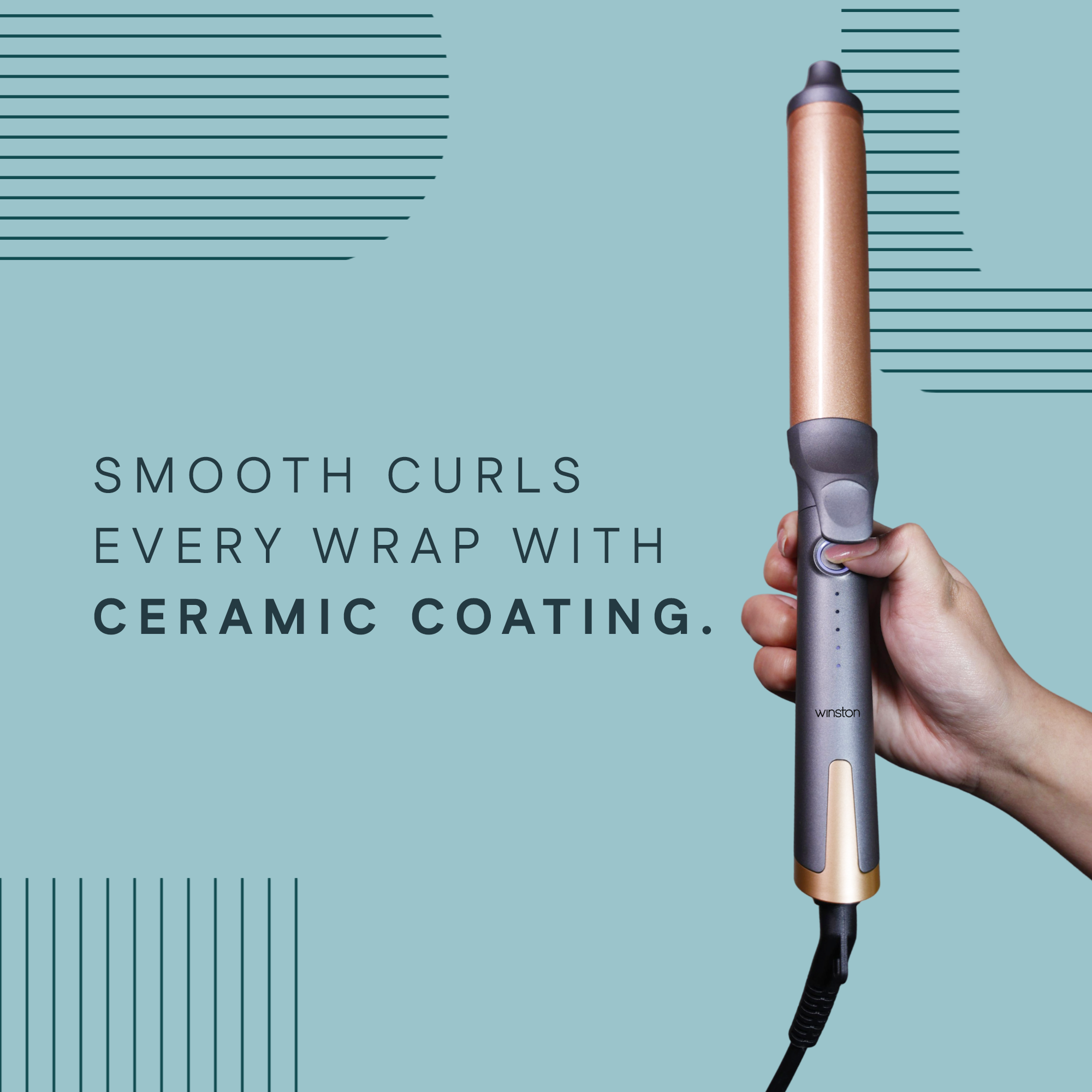 Hair Curling Tong With Ceramic Coating