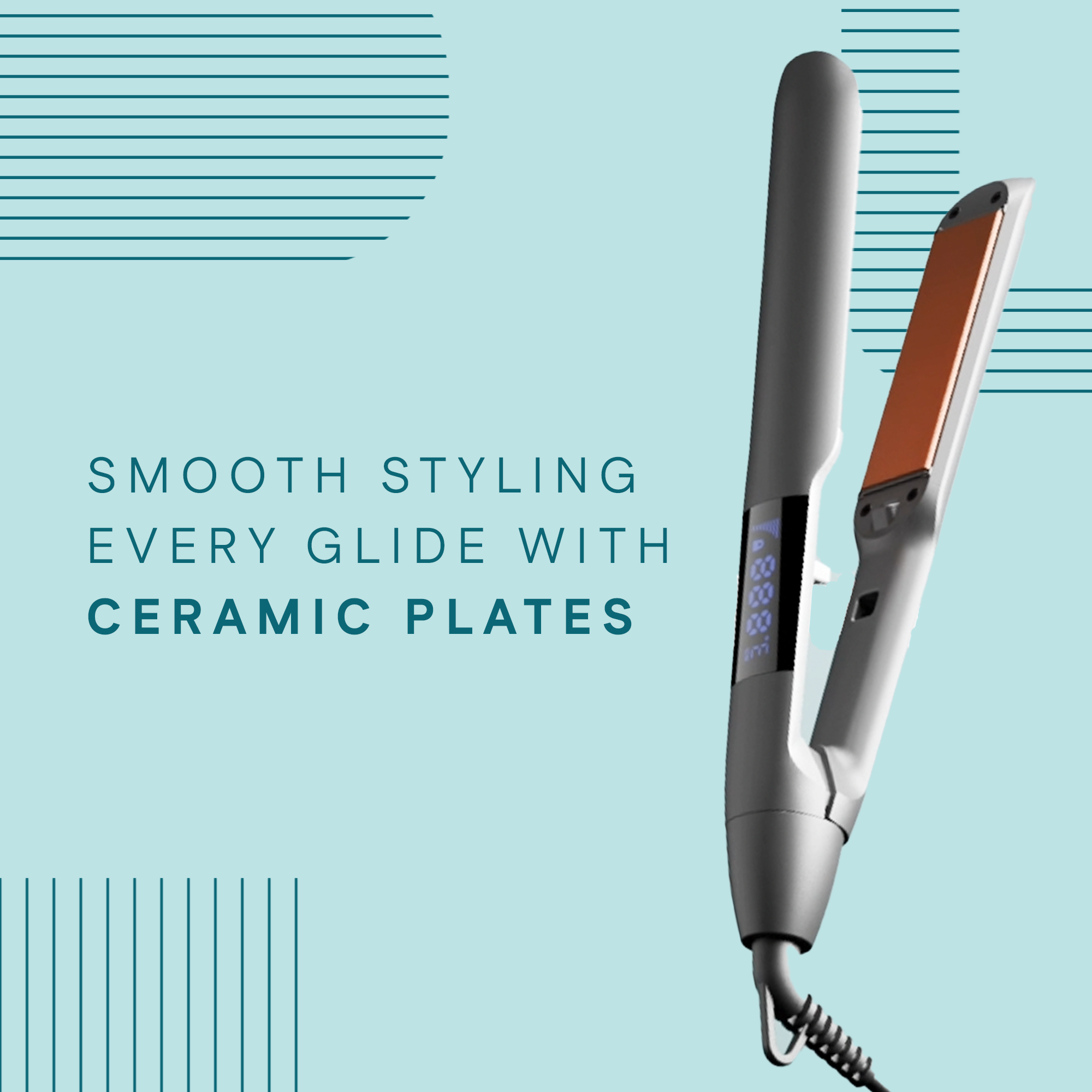 Hair Straightener - Ceramic Plates