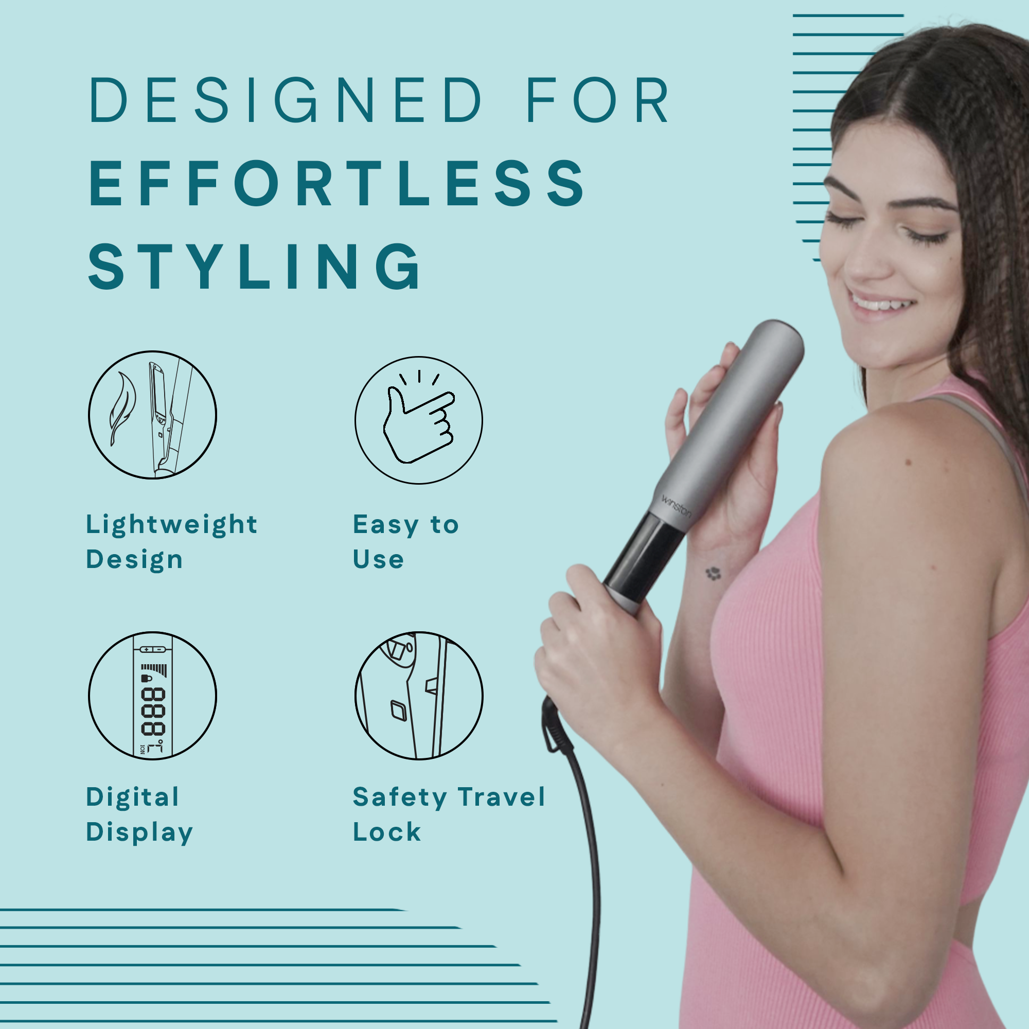 Hair Straightener For Effortless Styling