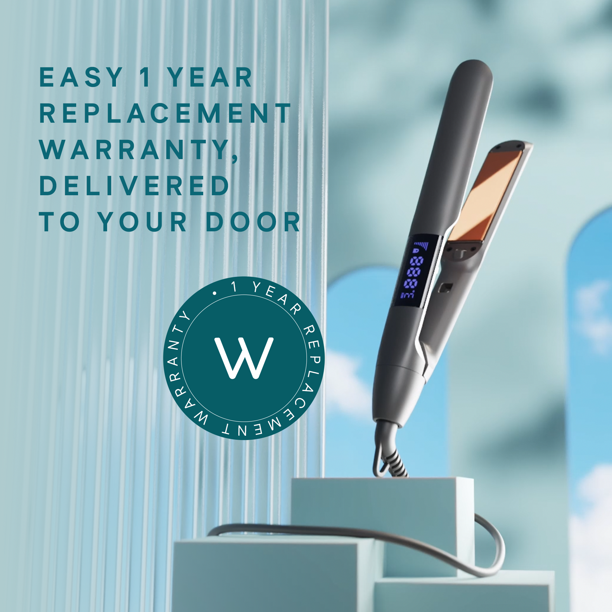 Hair Straightener With 1 Year Warranty