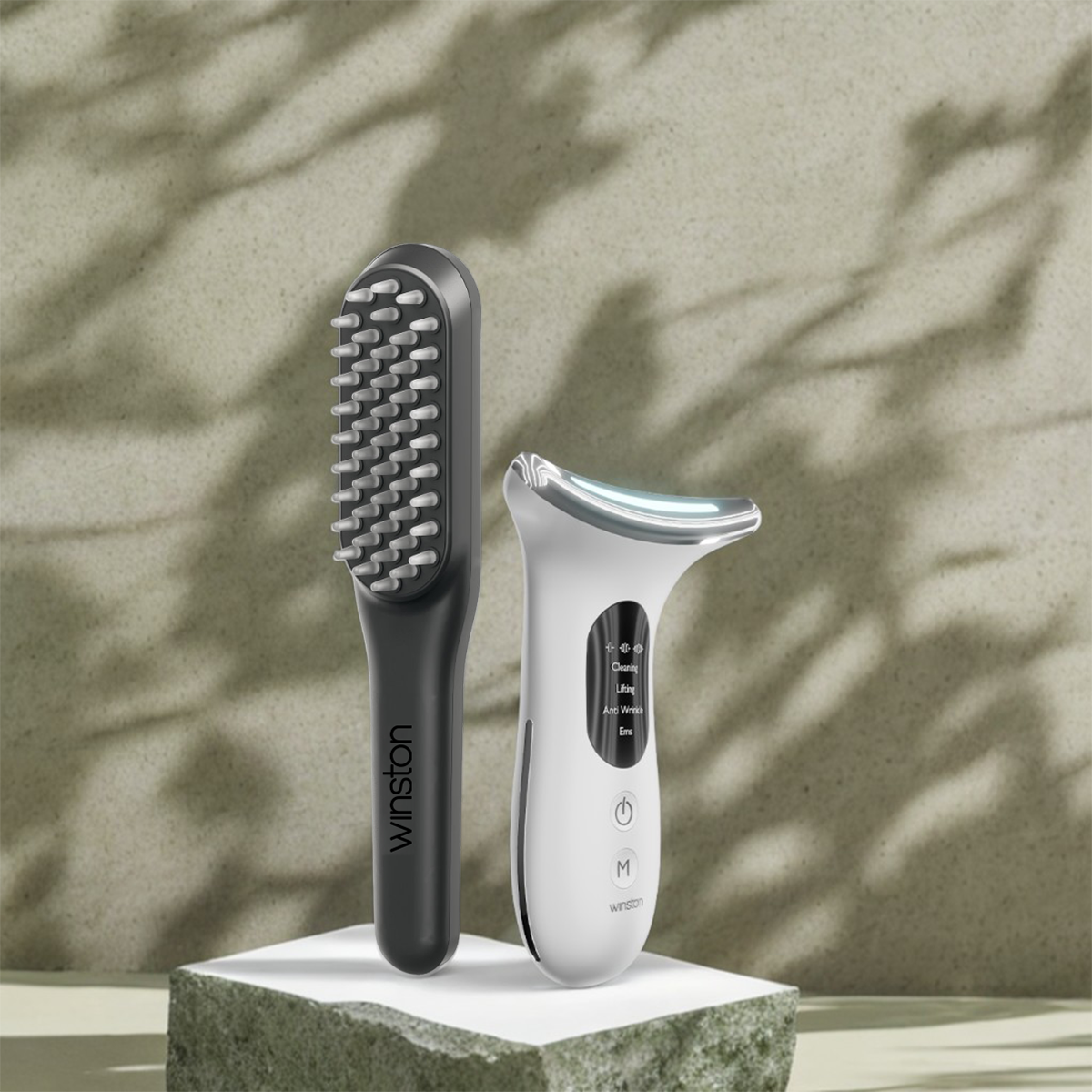Grey LED Comb & Skin Lifting Device Combo