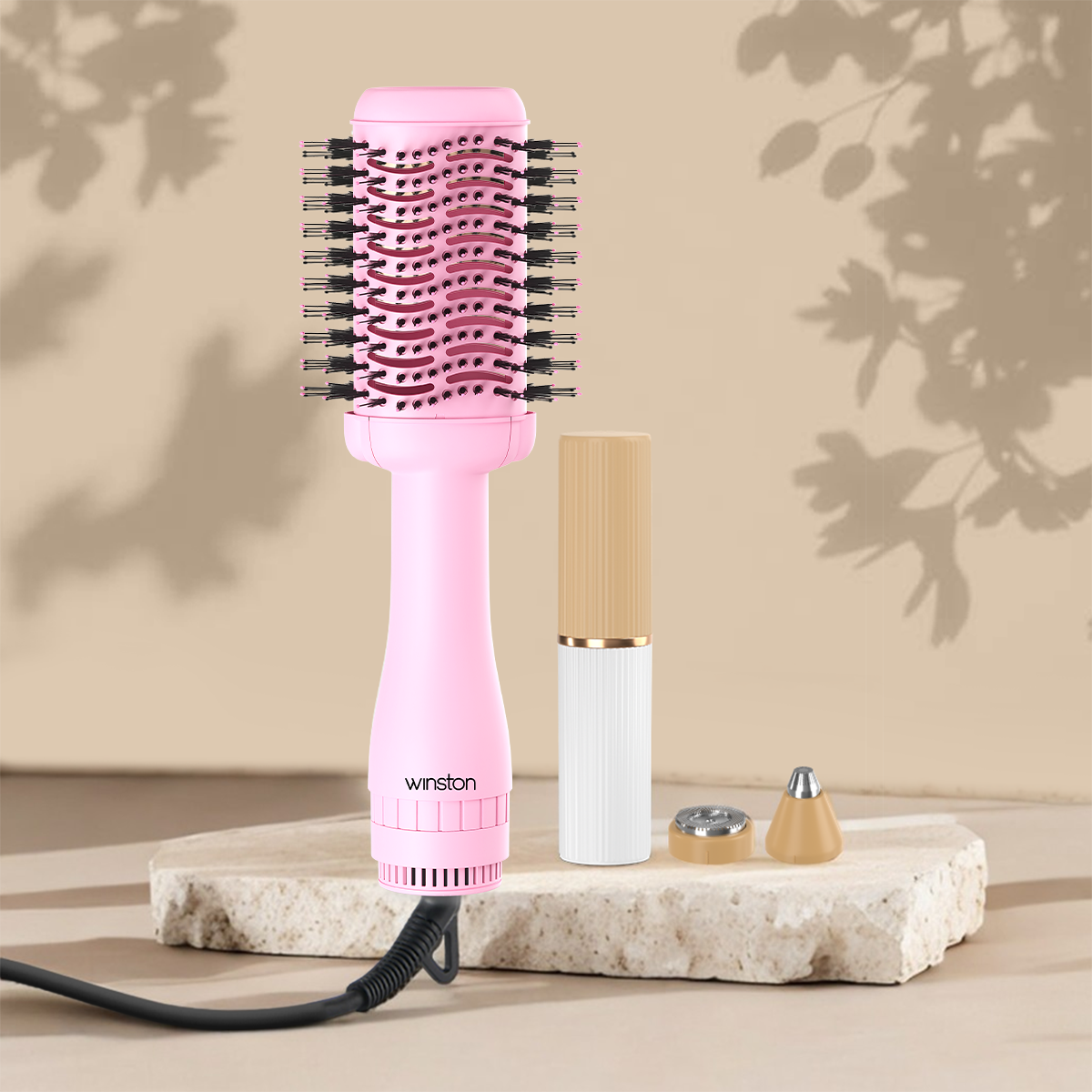 Pink Blow Brush & 2 in 1 Trimmer Combo