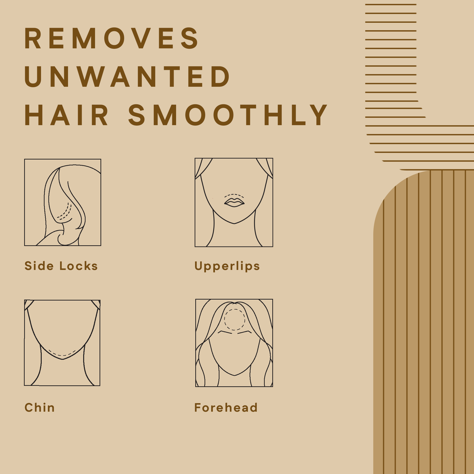 Remove Unwanted Hair - Face Trimmer