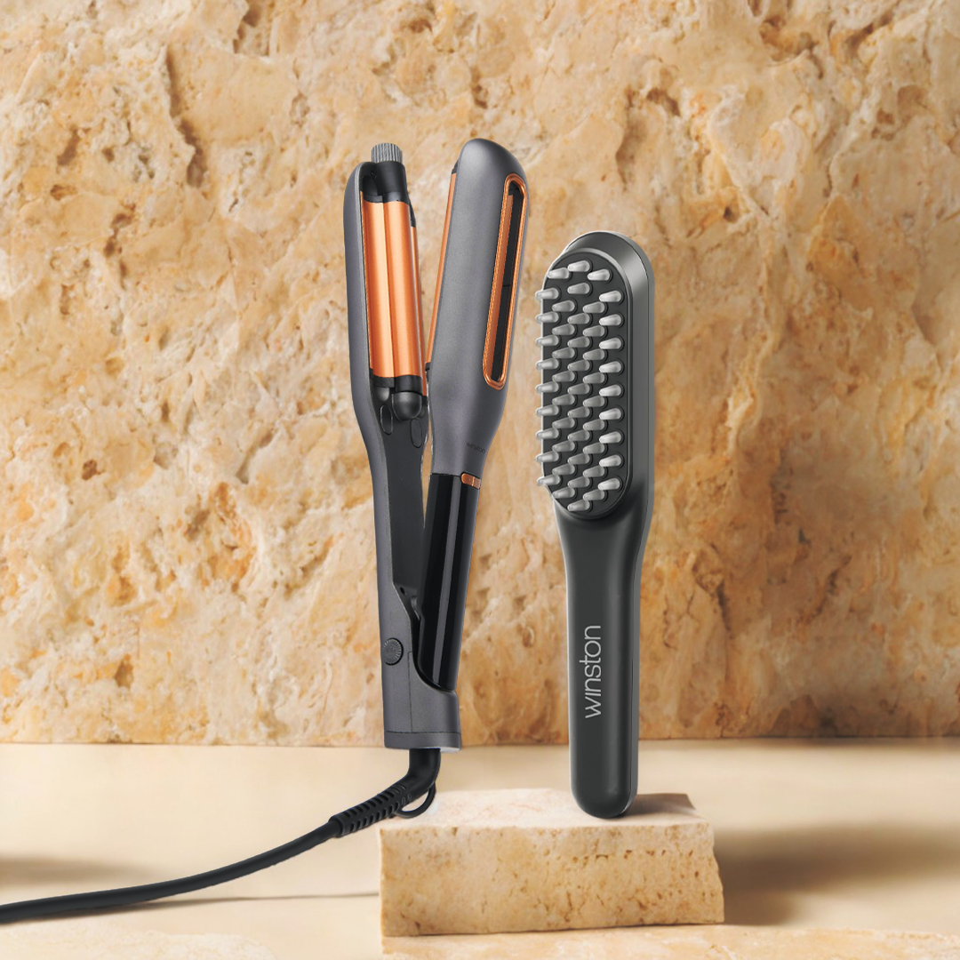 Hair Waver & Grey LED Comb Combo