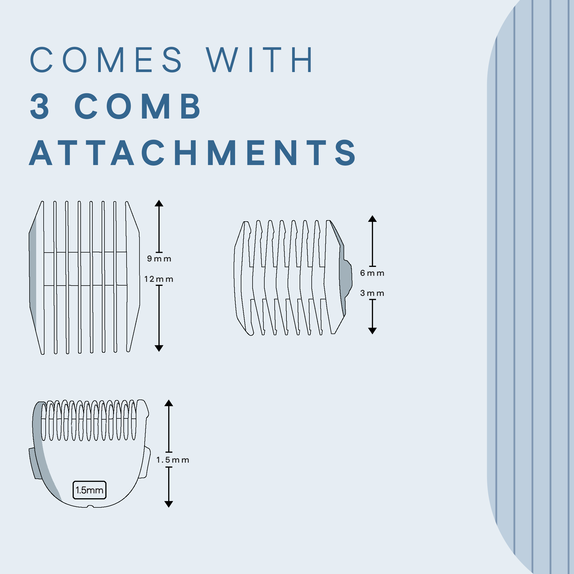 Nut Groomer 2.0 With 3 Comb Attachments