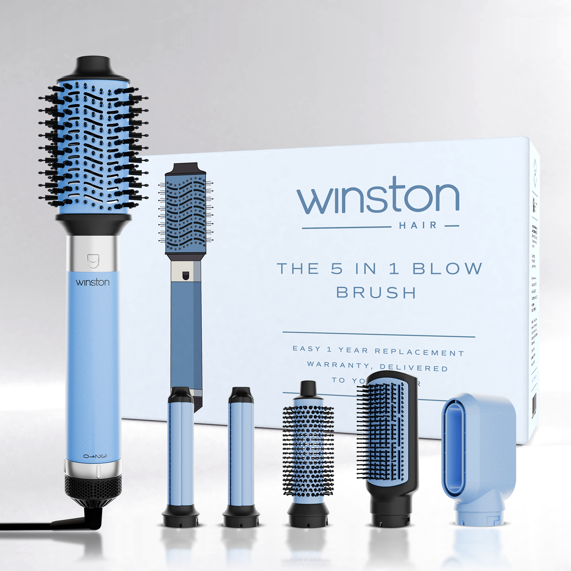 The 5 In 1 Blow Brush - Ice Blue