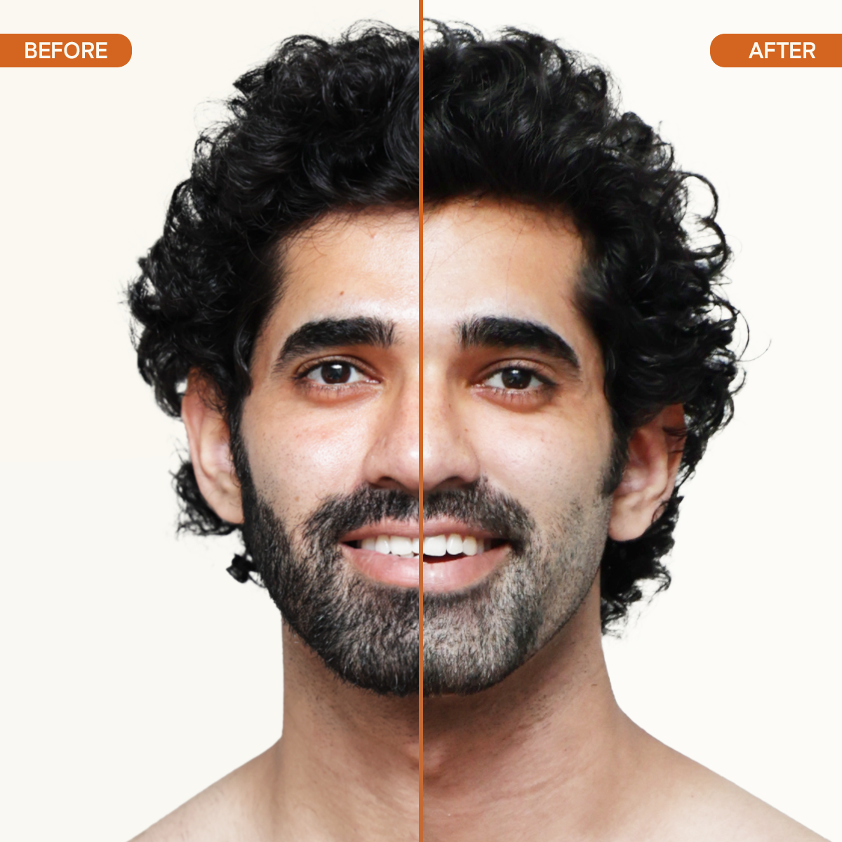 After Before Using Snipper Beard Trimmer