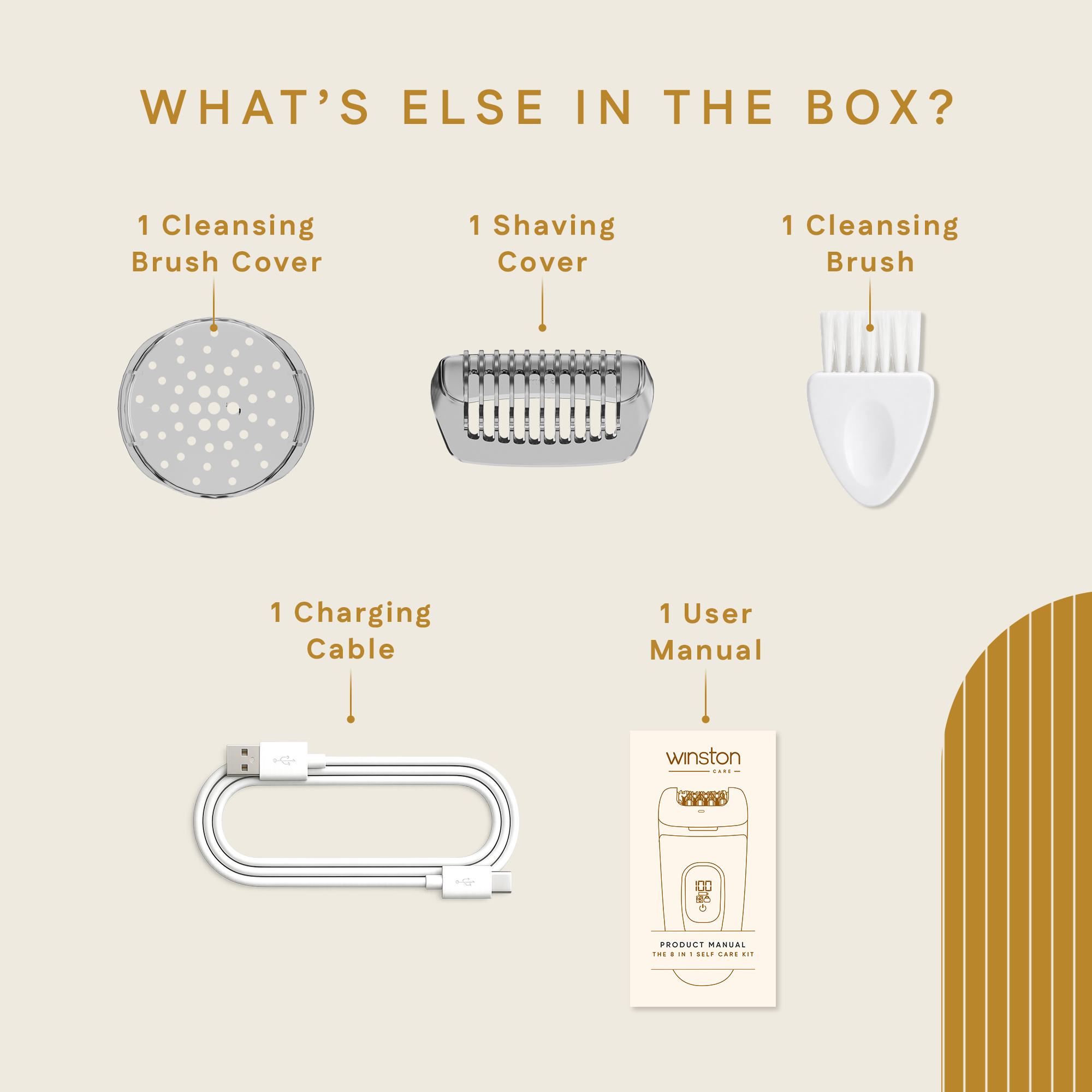 What else in the box of 8 in 1 self care kit