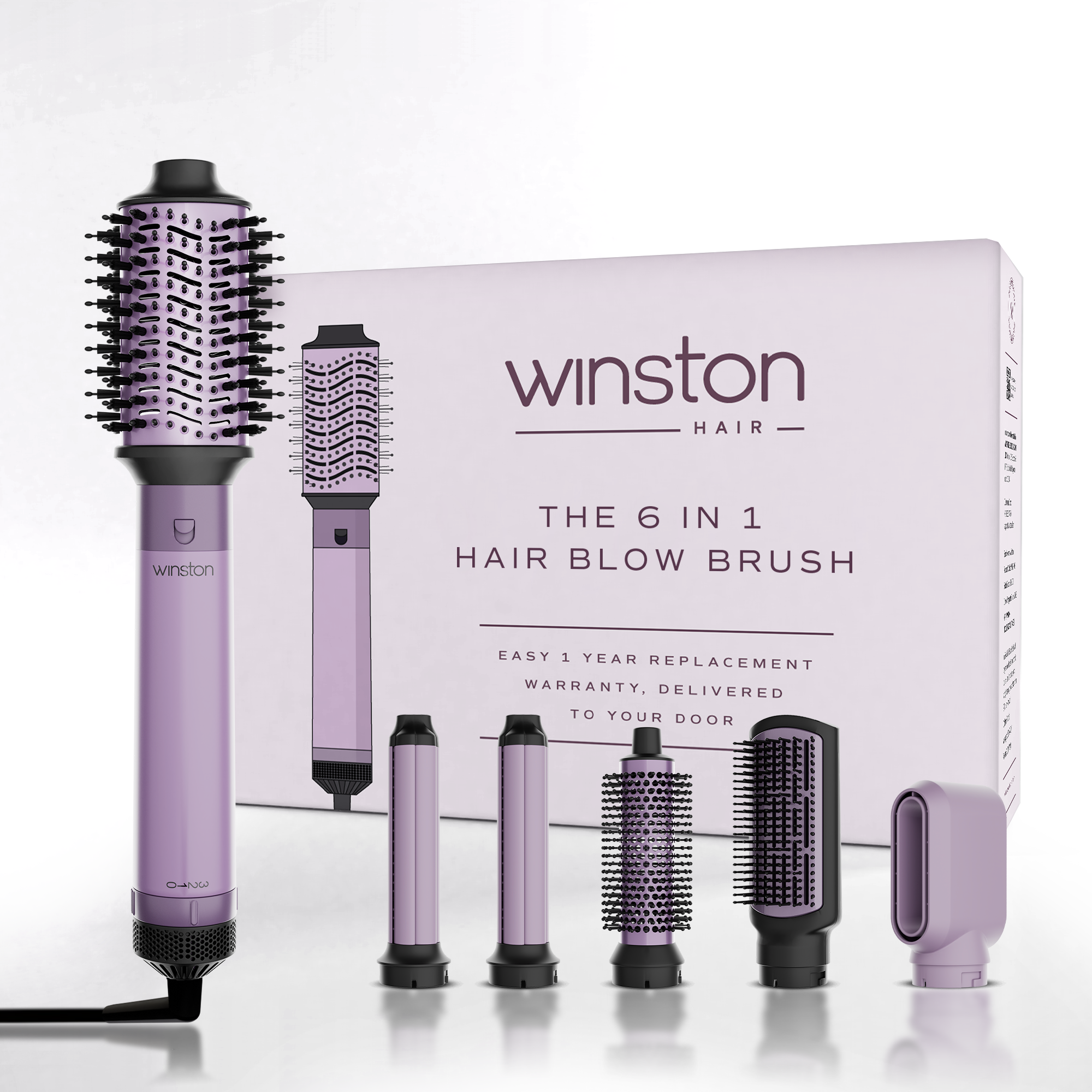 6 in 1 Hair Blow Brush | Auto Curler, Dryer, Straightener & Styler