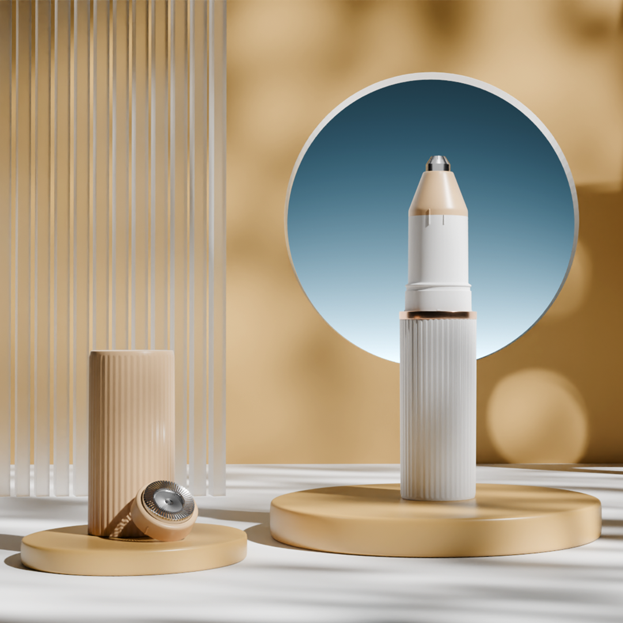 2 In 1 Face & Eyebrow Trimmer | Rechargeable, Painless Brow & Face Trimming