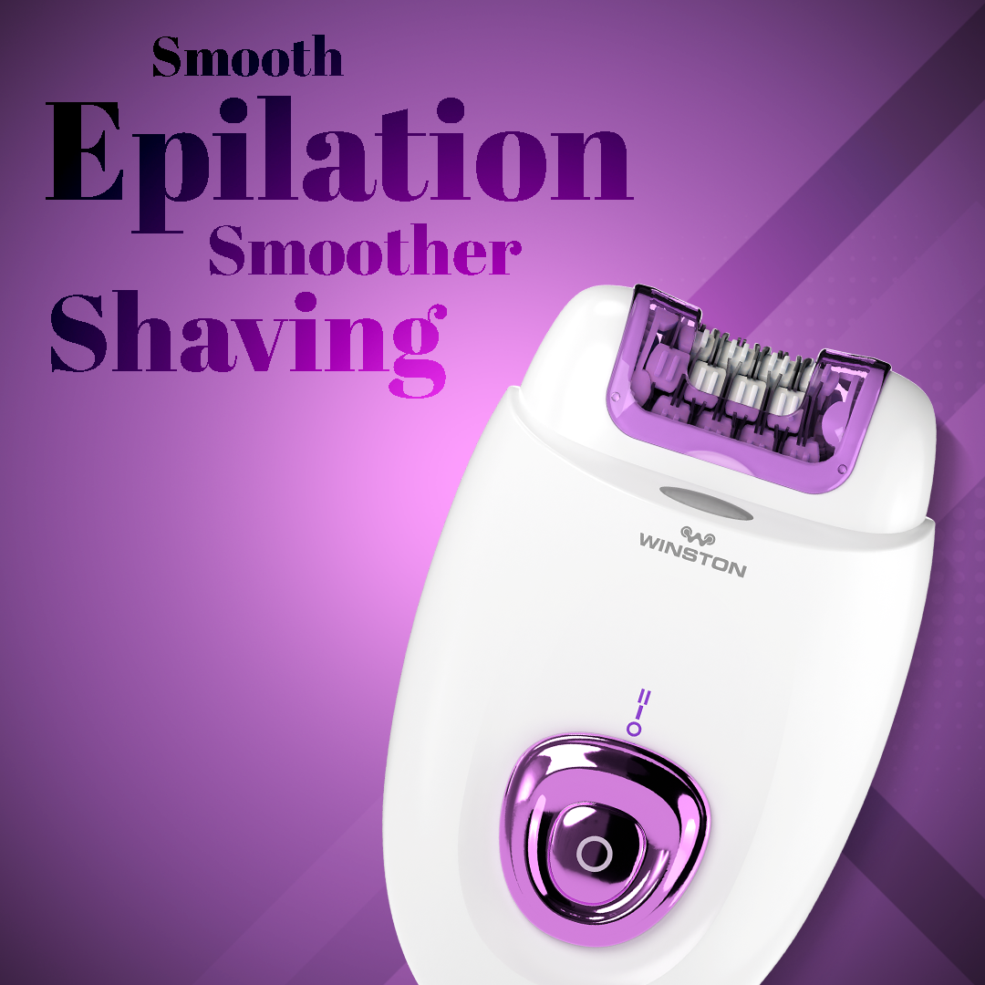 Body Epilator & Shaver (white and purple)