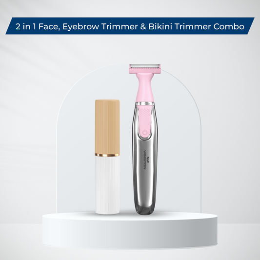 2 in 1 Face, Eyebrow Trimmer & Bikini Trimmer Combo