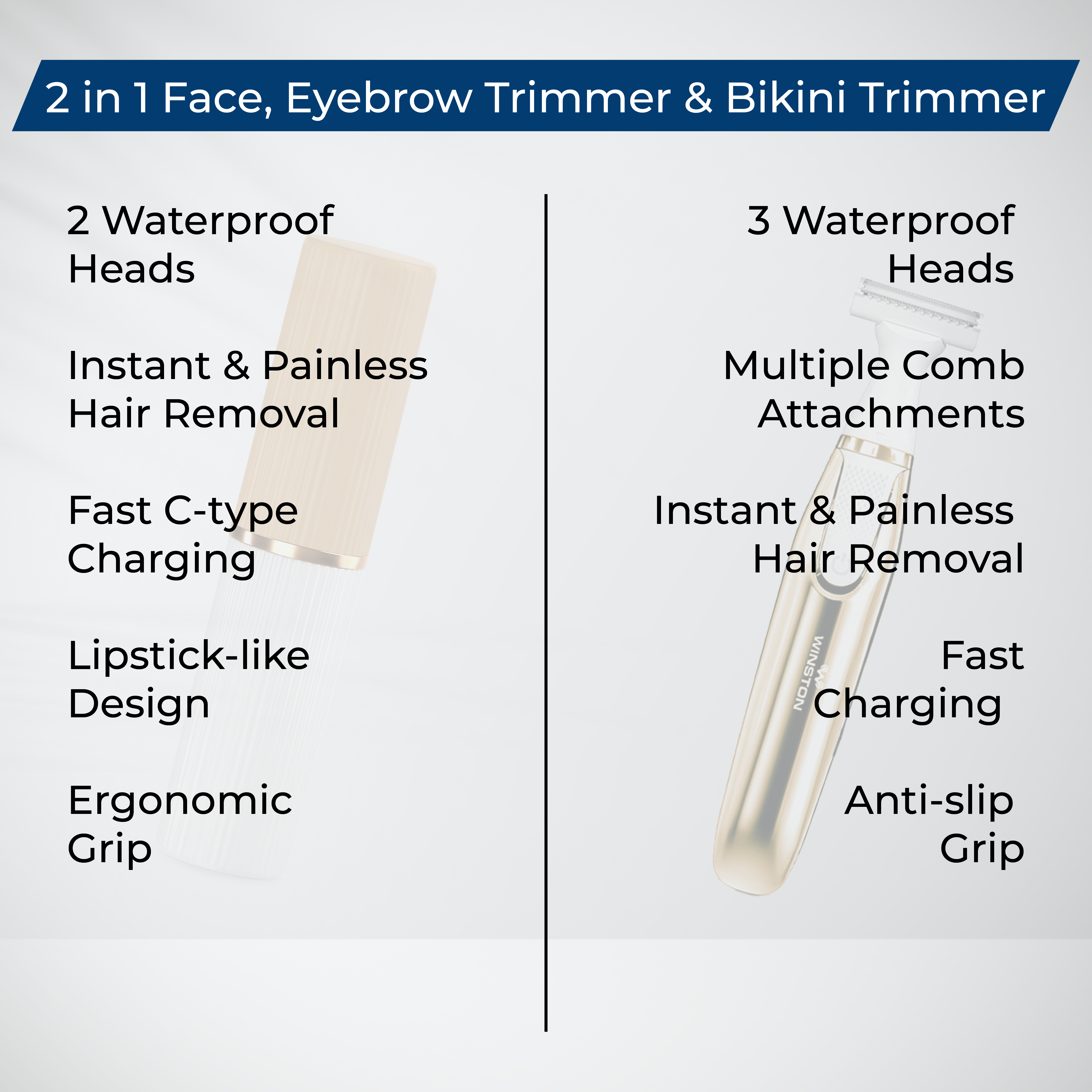 2 in 1 Trimmer & Bikini Trimmer Combo