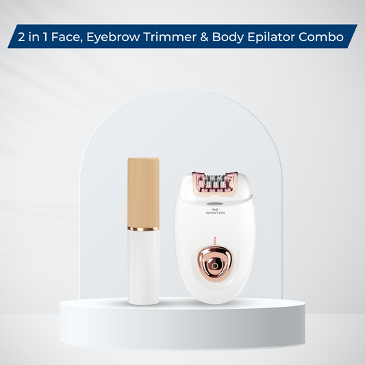 2 in 1 Face, Eyebrow Trimmer & Body Epilator Combo