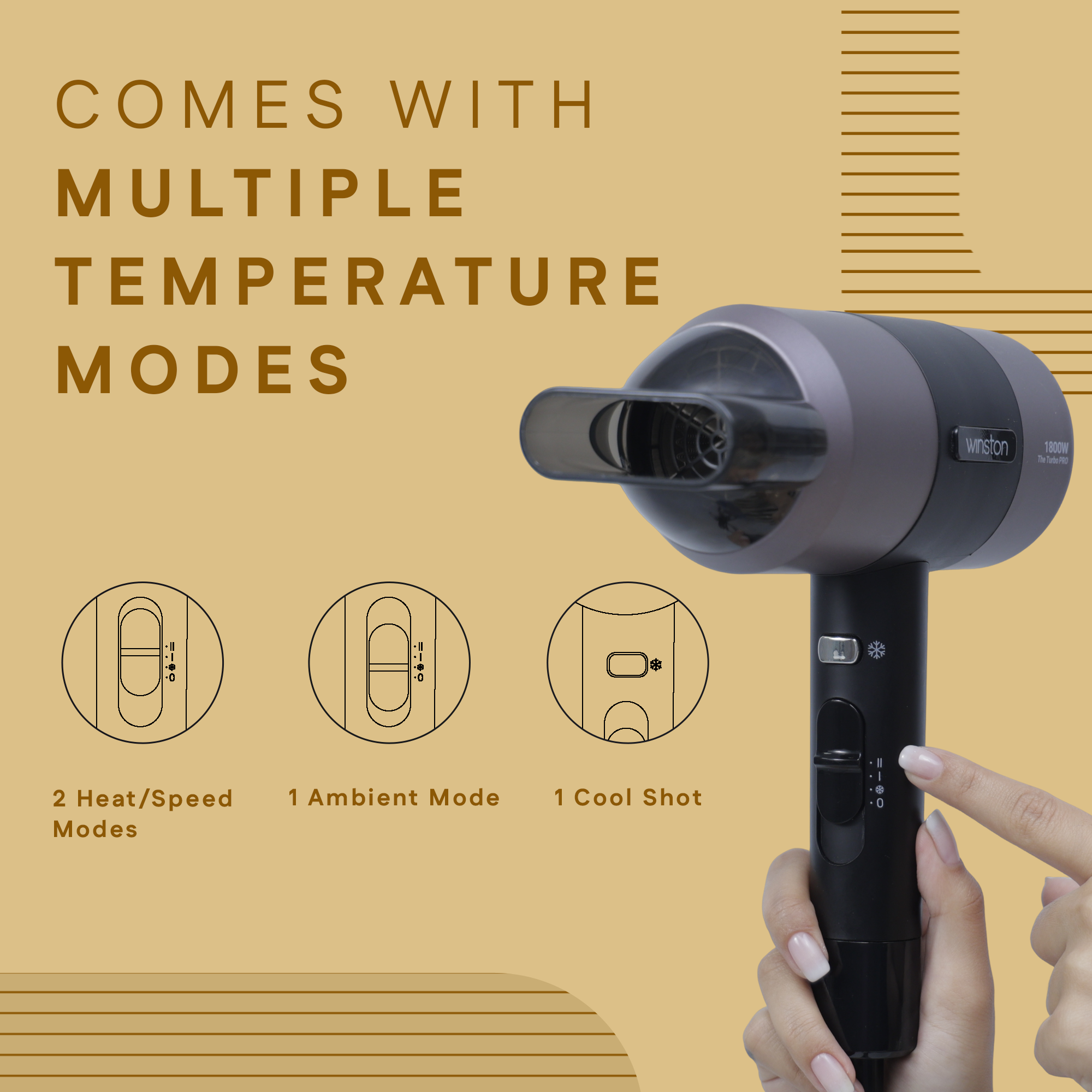 Turbo Pro 1800 Watt With Multiple Temperature Modes