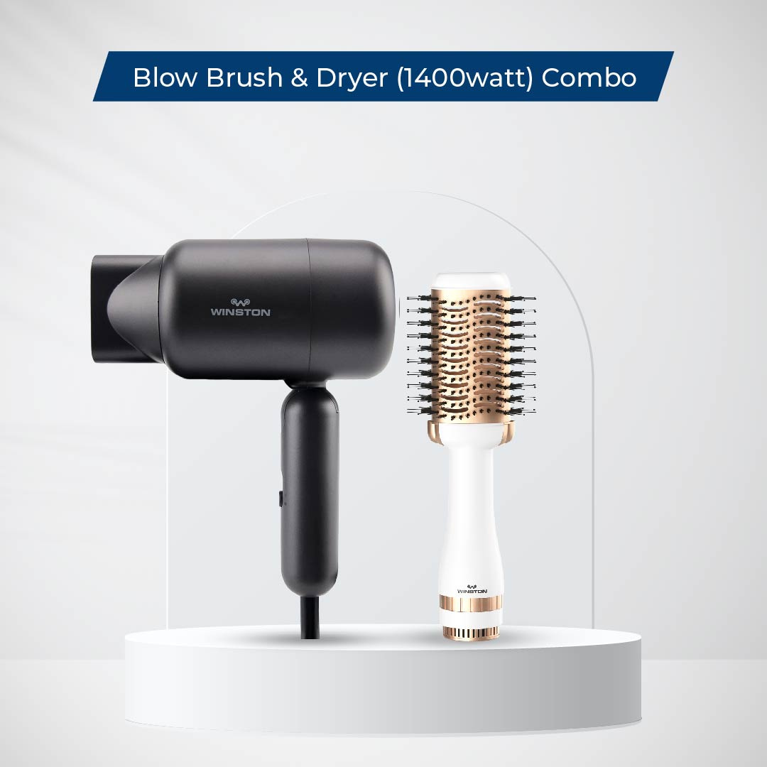 Blow Brush & Dryer (1400watt) Combo