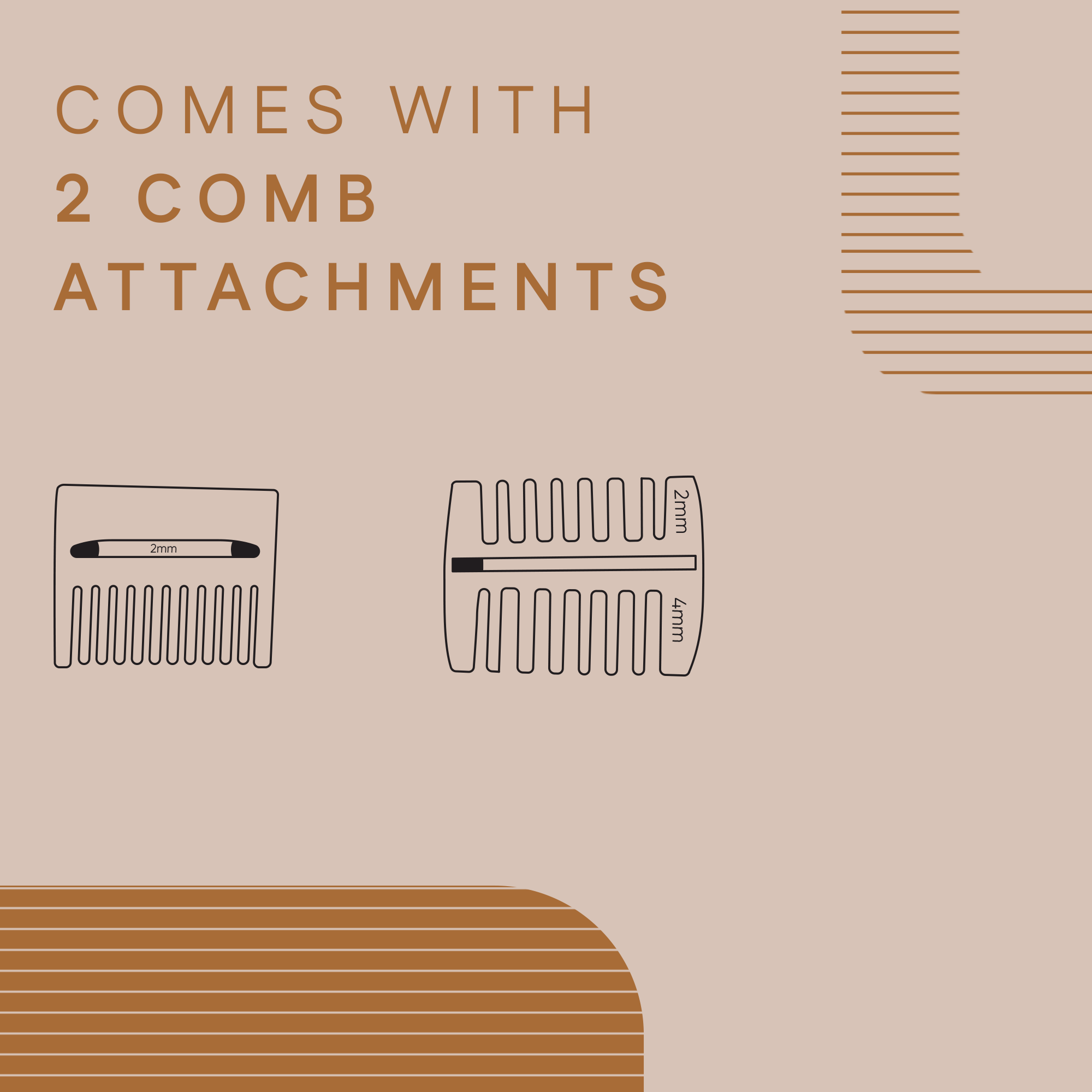3 in 1 Bikini & Body Trimmer With 2 Comb Attachments