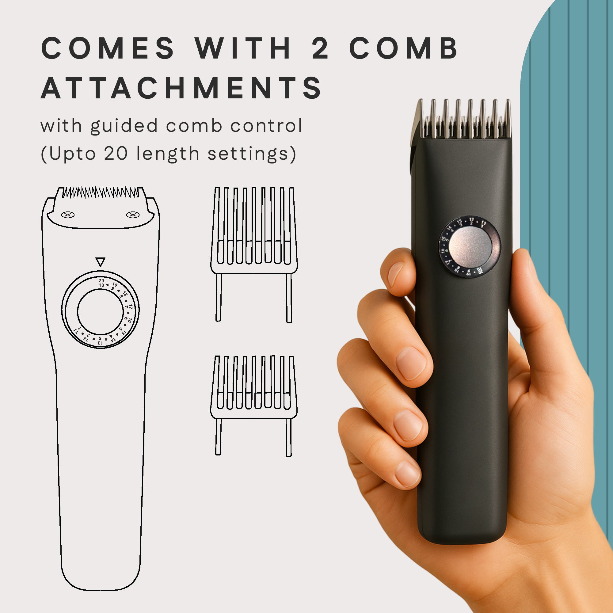 Snipper Beard Trimmer With 20 Length Settings