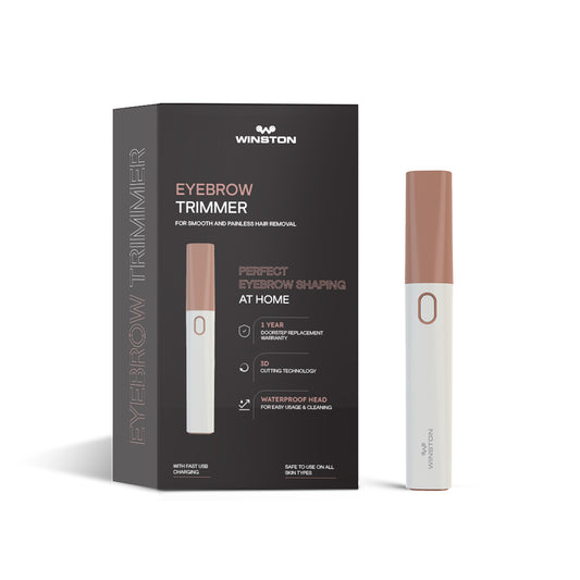 WINSTON Eyebrow Trimmer (White and Brown)