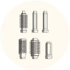 5 in 1 Hair Blow Brush With 5 Styling Attachments