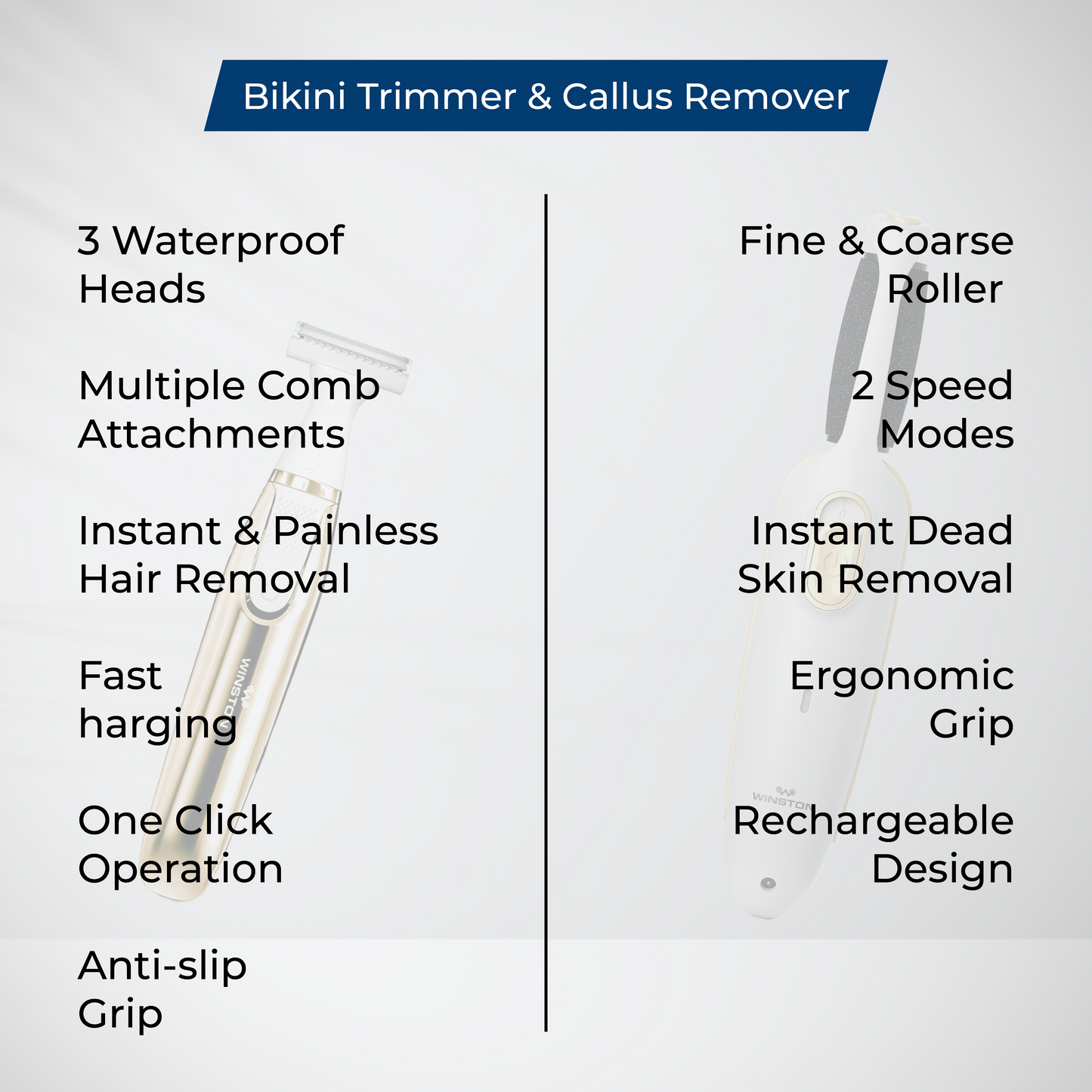 Bikini Trimmer & Callus Remover Combo