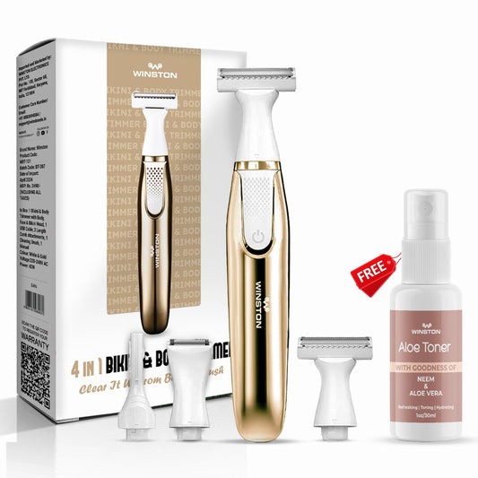 WINSTON 4 in 1 Bikini & Body Trimmer with Free Aloe Toner