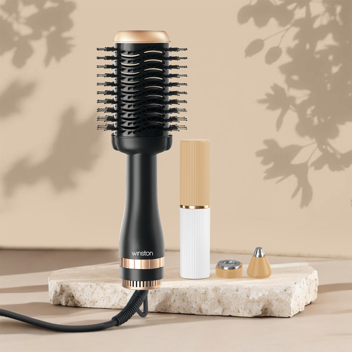 Blow Brush & 2 in 1 Trimmer Combo - Black