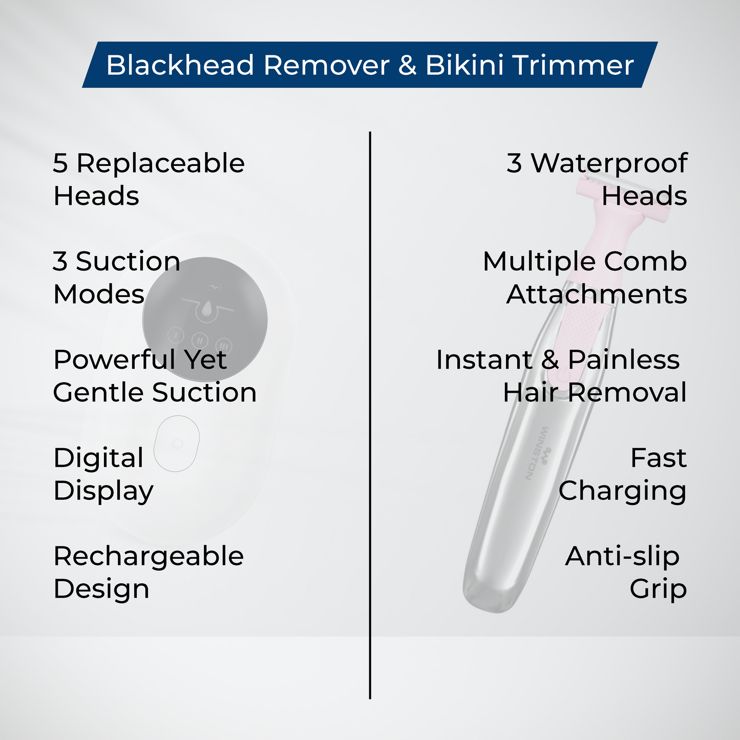 Blackhead Remover & Bikini Trimmer Combo