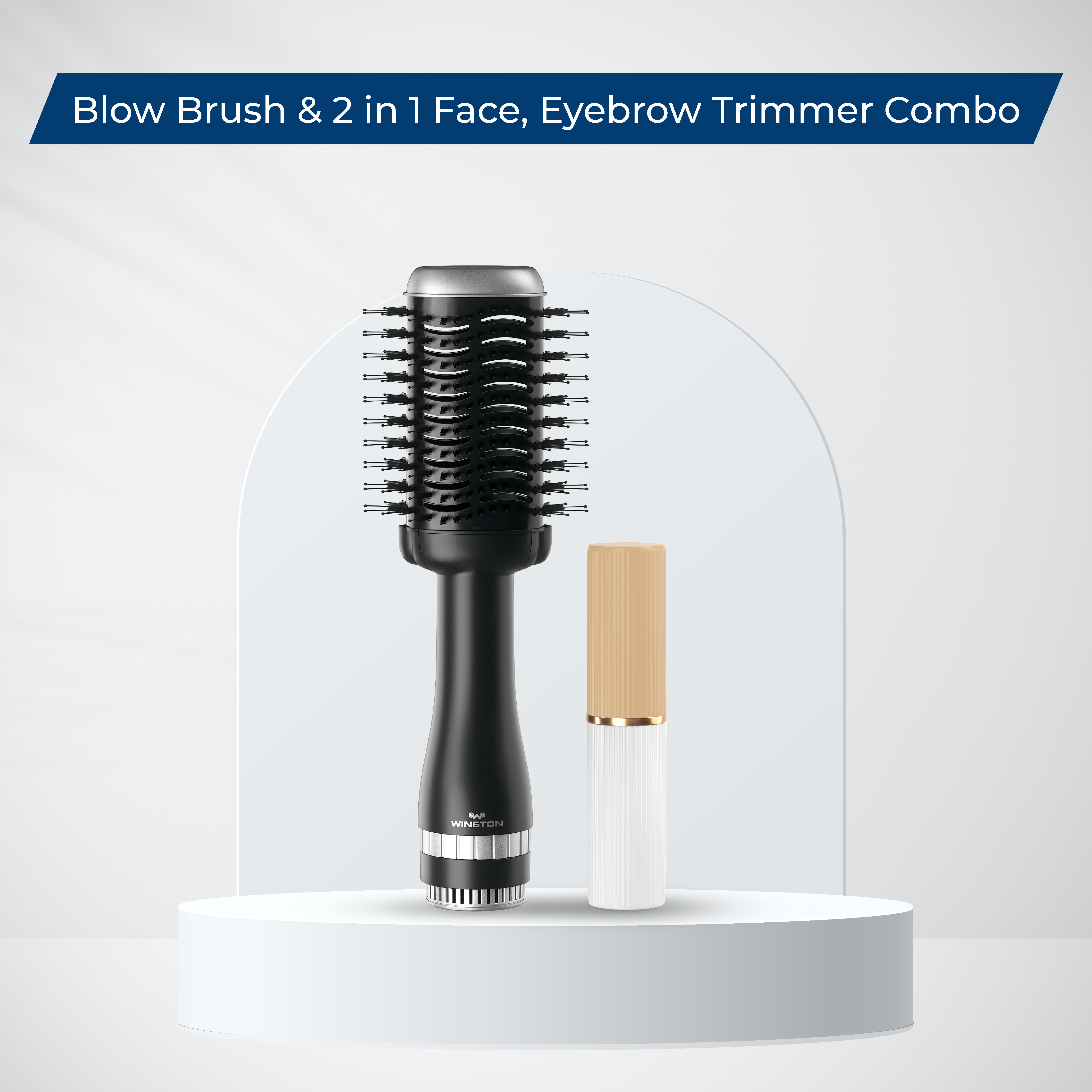 Blow Brush & 2 in 1 Trimmer Combo